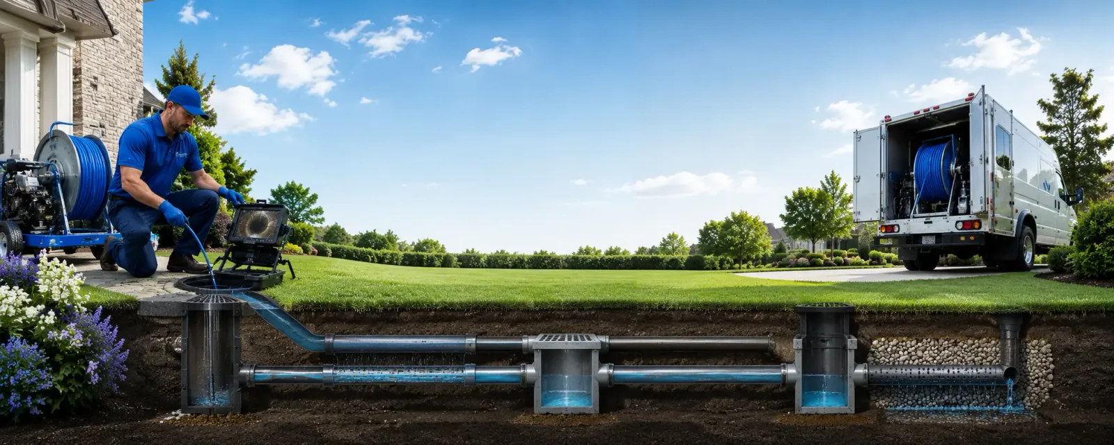 Outdoor drain cleaning information for Hancock, IA
